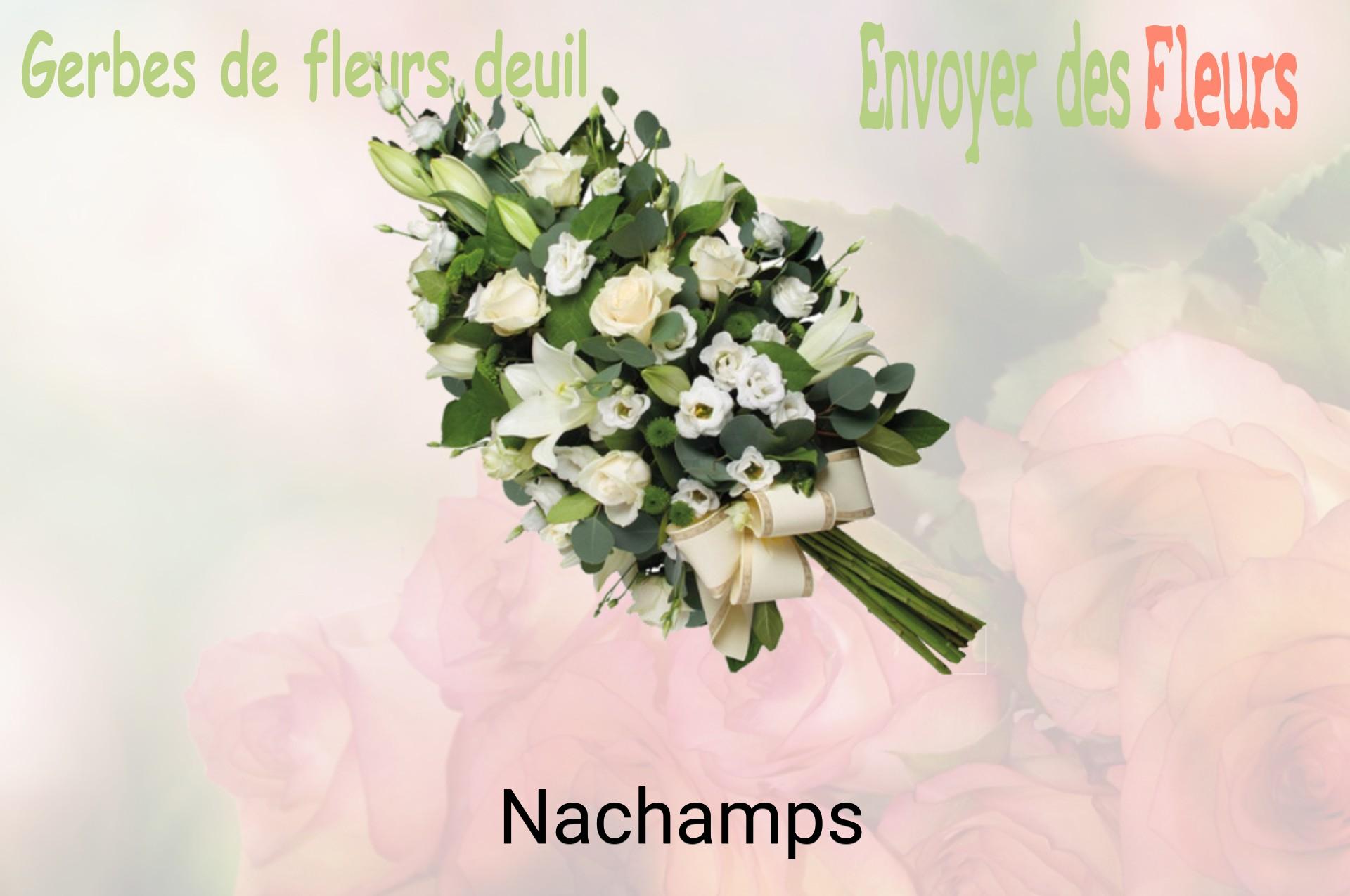 Gerbe de fleurs de deuil livrée à Nachamps